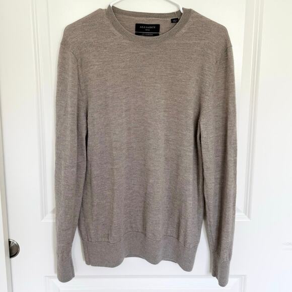 ALLSAINTS Ode Cashmere Crew Sweater Tan Brown Small - Picture 1 of 4